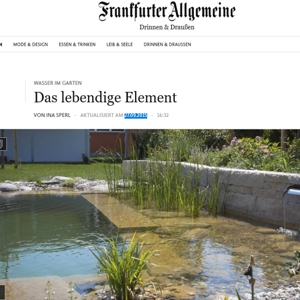 Artikel in der Frankfurter Allgemeinen mit Bildern aus unseren Gärten